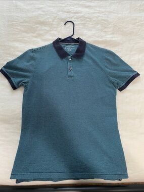 Banana Republic Teal Polo with Navy Trim